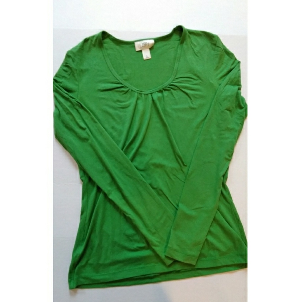 Ann Taylor Loft Green Long Sleeve Top Women’s Sz S